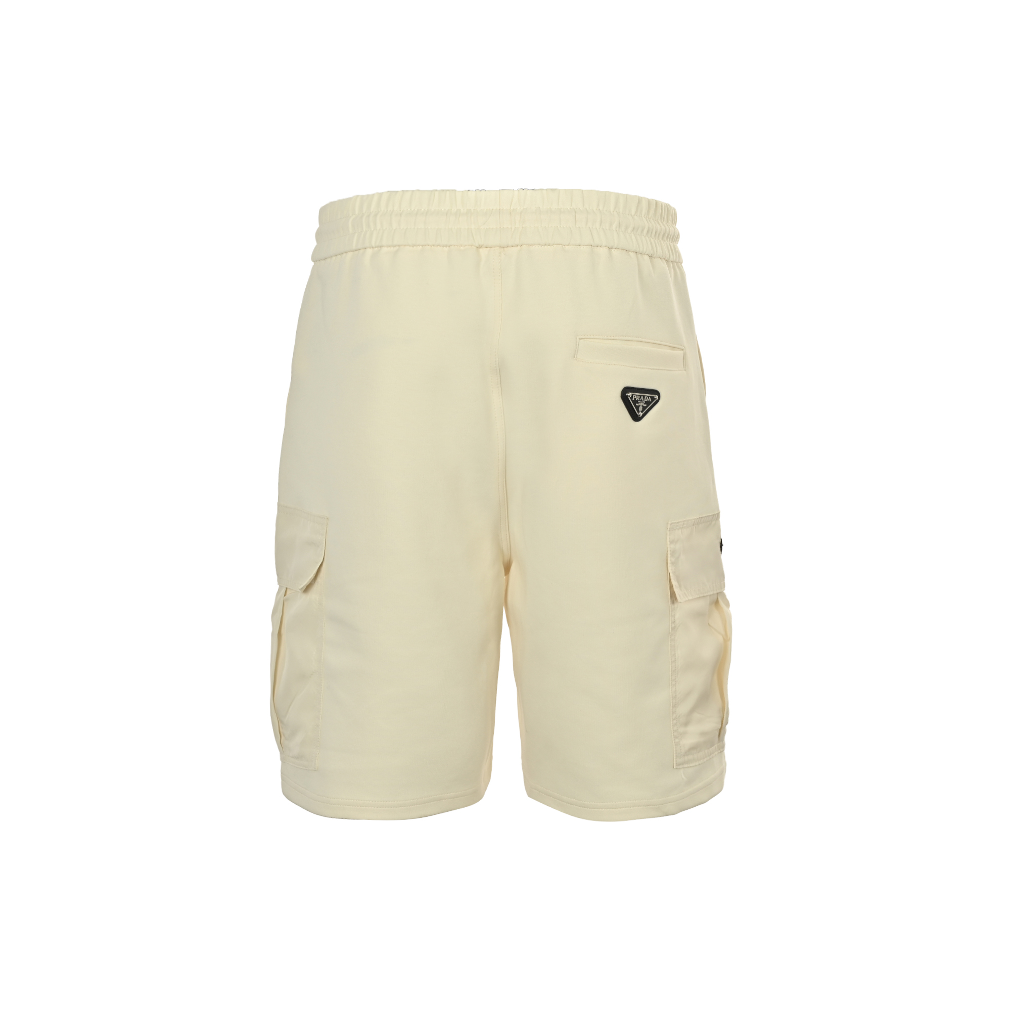 Prada 25ss metal triangle logo side pocket cargo shorts