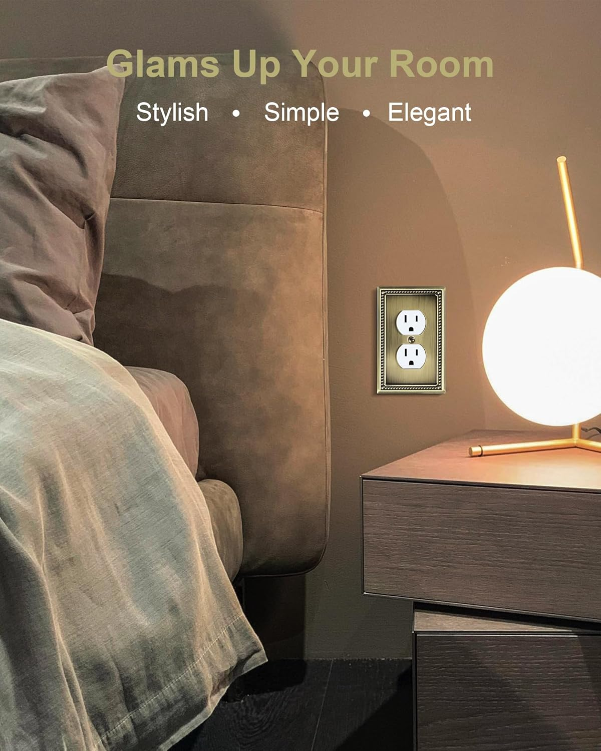 2-Pack Sunken Pearls Heavy Duty Decorative Wall Plate Switch Plate