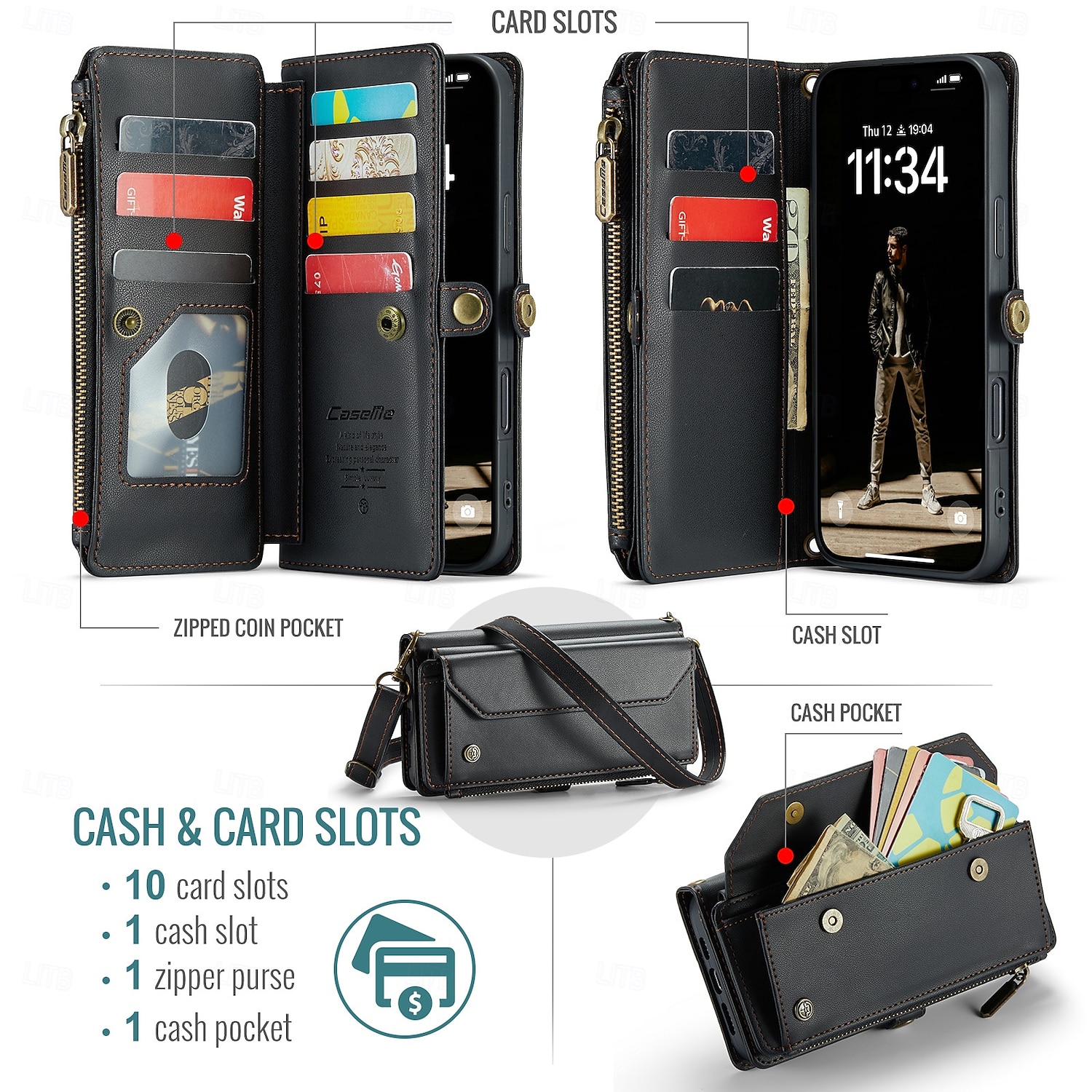 Wallet + Phone Case + Crossbody Bag — All in One!