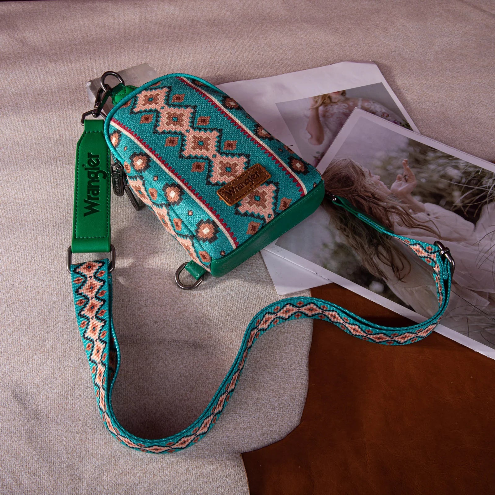 Southwestern Print Canvas Crossbody/Sling/Chest Bag