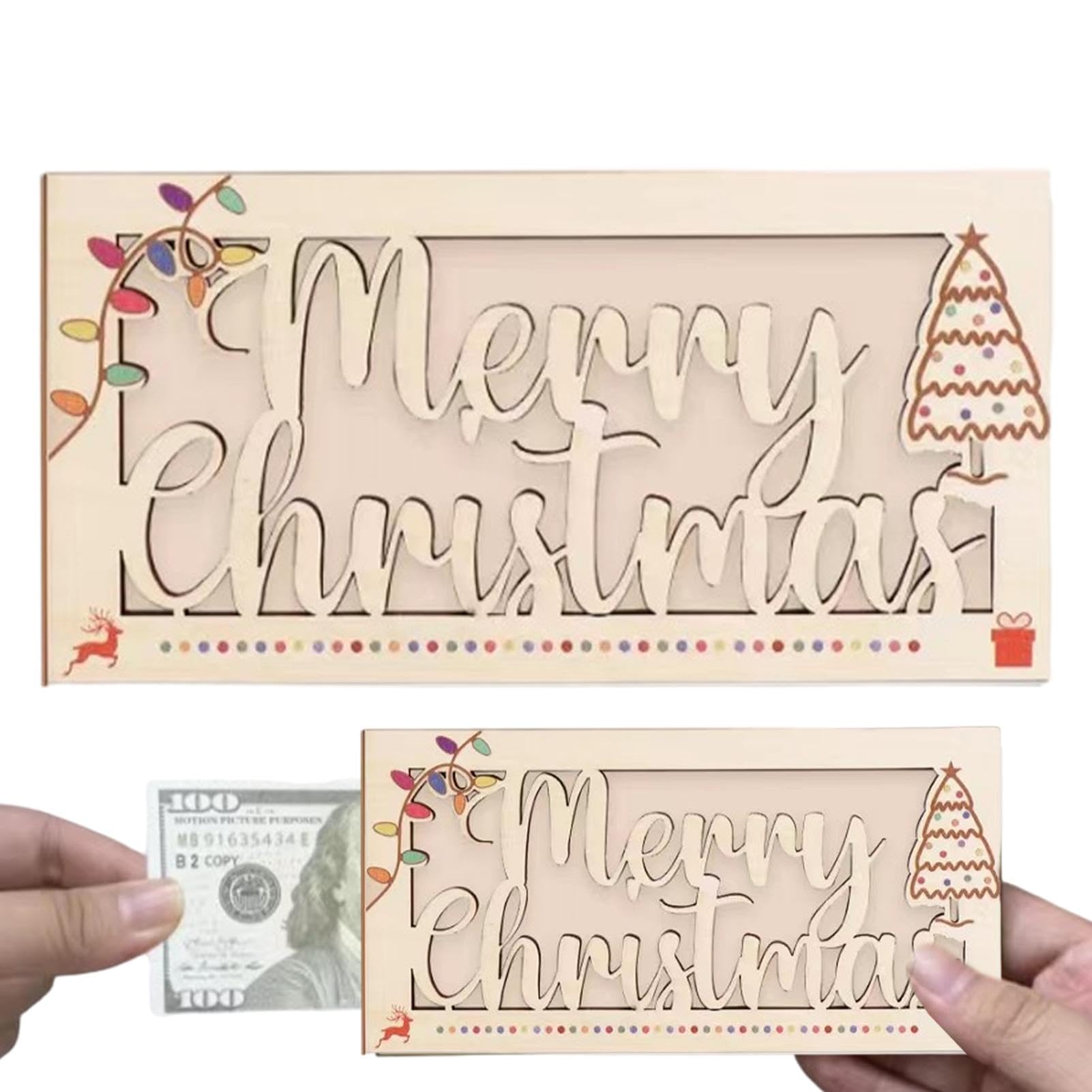 🔥ON SALE🔥Wood Christmas Cash Holders