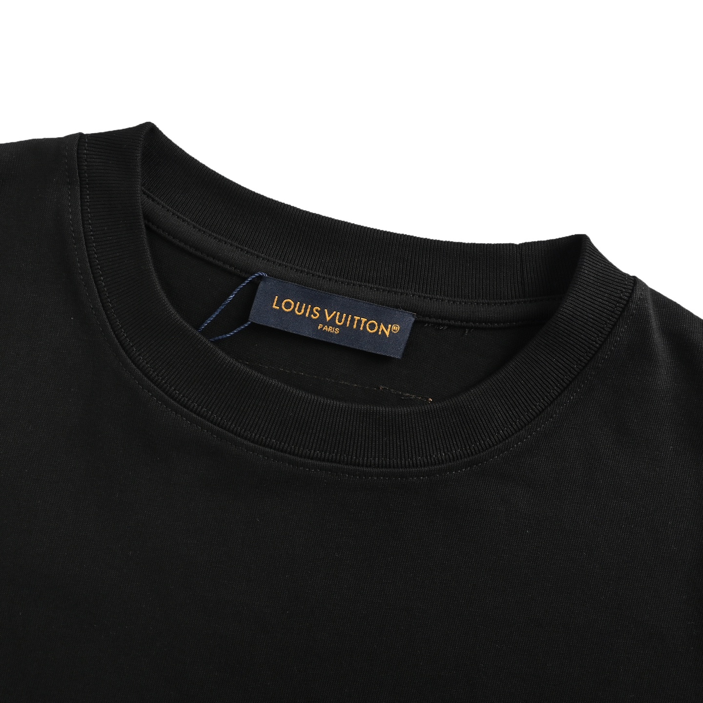 Louis Vuitton 25ss front and back lettering logo hot diamond short sleeves