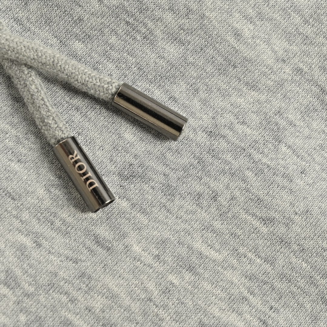 Dior 24Fw silver logo embroidered trousers