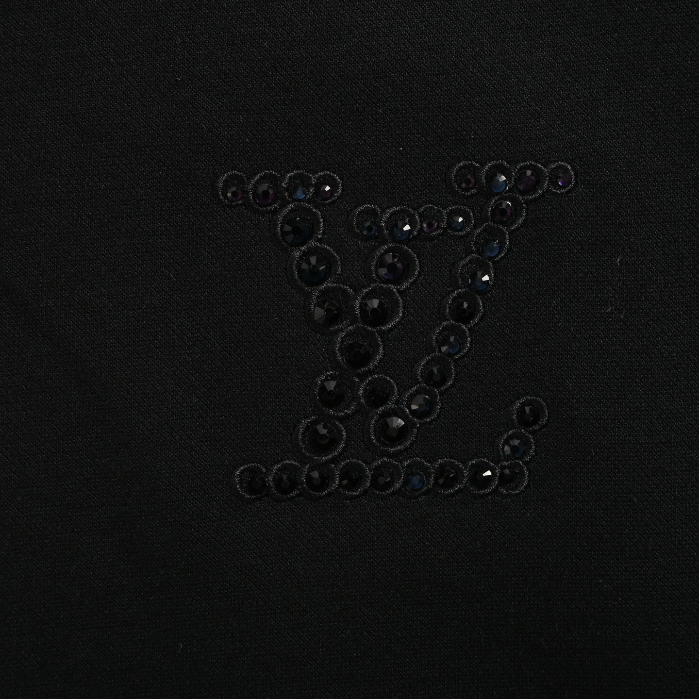 Louis Vuitton 25ss rhinestone embellished short sleeves