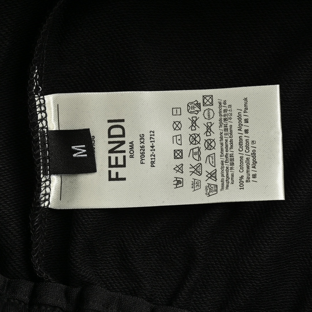 Fendi 24ss double F flocked logo shorts