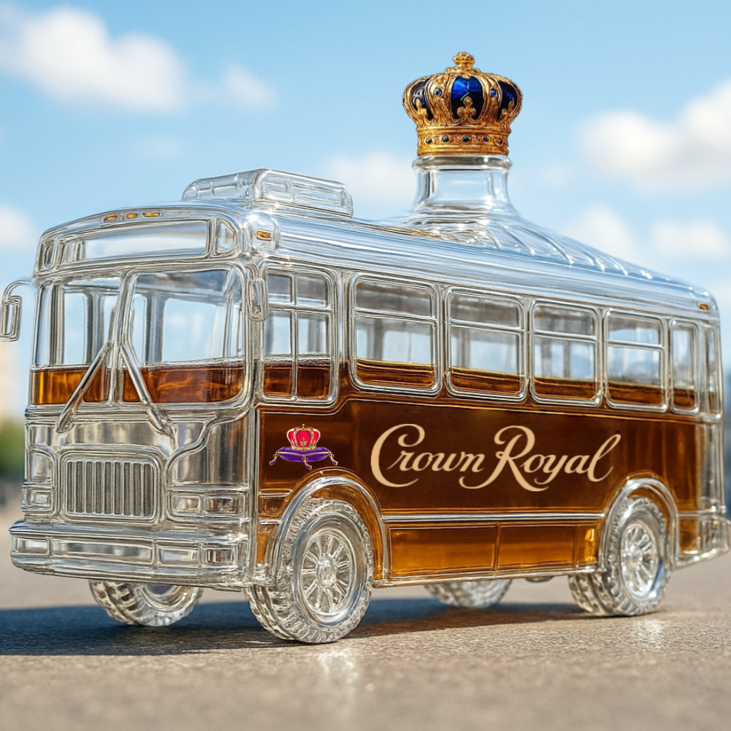 Bus-Shaped Whiskey Bottle