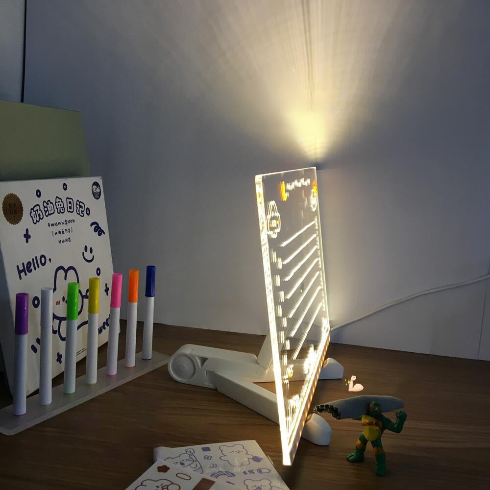 🎄CHRISTMAS ON SALE🔥 LED Light Drawing Board With Set of 7 Colors Marker Pens