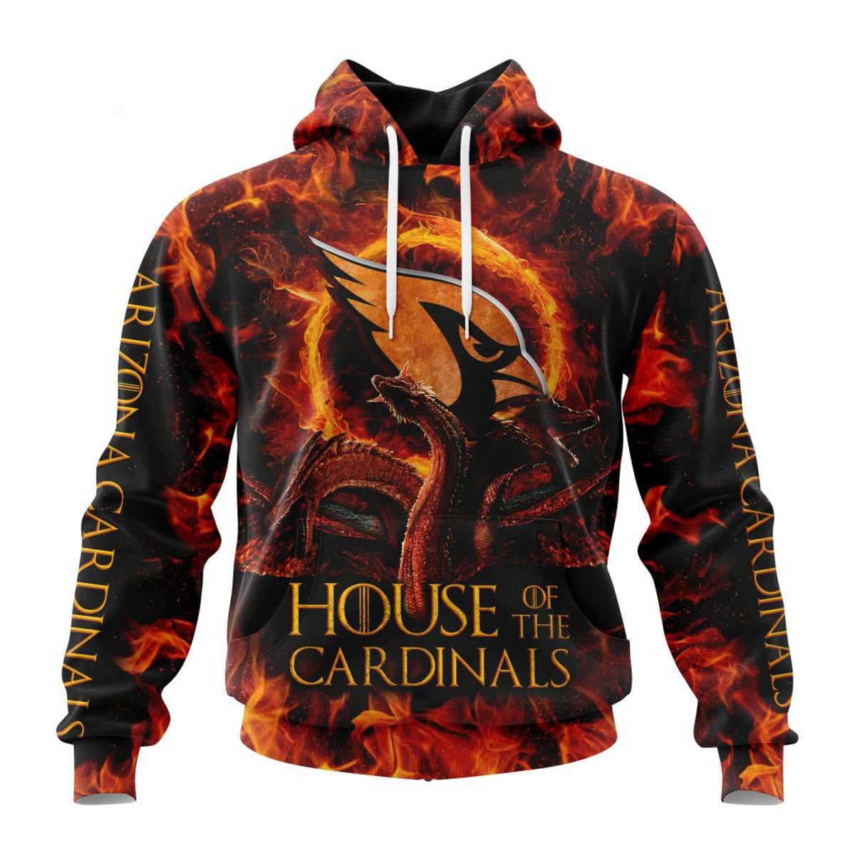 ARIZONA CARDINALS GAME OF THRONES – HOUSE OF THE CARDINALS 3D HOODIE