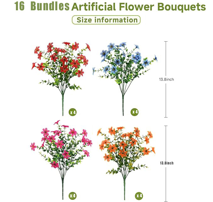 ⚡Flash Sale⚡ Artificial Mums Flowers Outdoor，UV Resistant