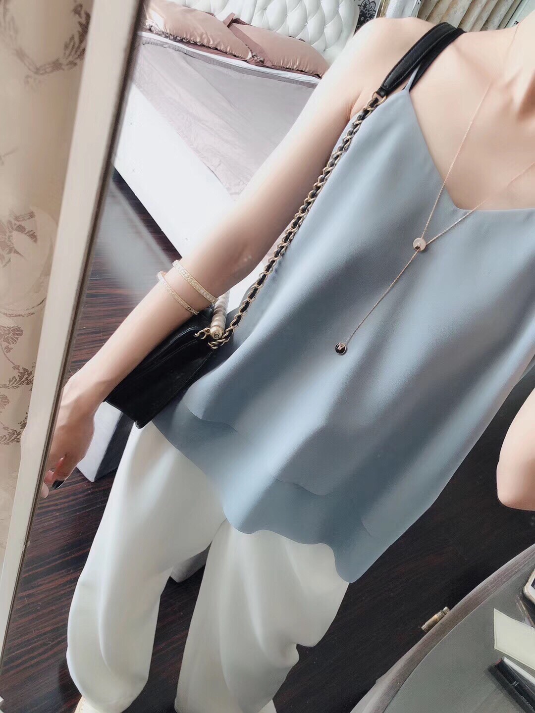 Cartier long chain amulet necklace