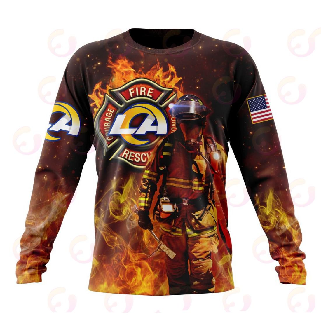 LOS ANGELES RAMS HONOR FIREFIGHTERS – FIRST RESPONDERS 3D HOODIE