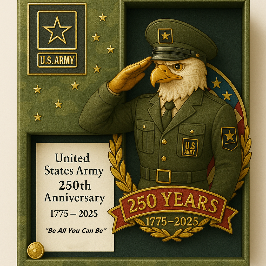 Defenders of Freedom — 250th Anniversary Military Eagle Pin