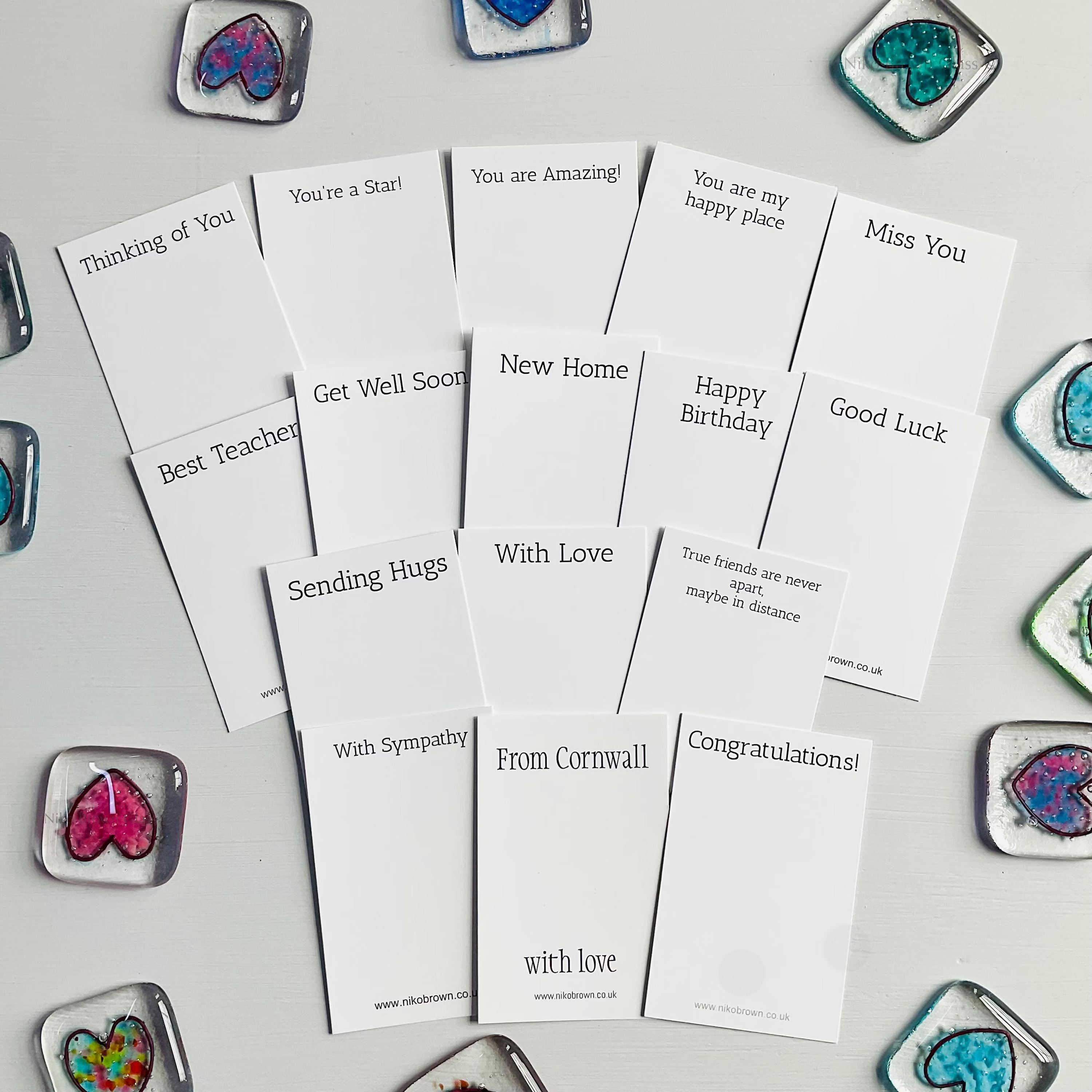 A glass pocket token with information