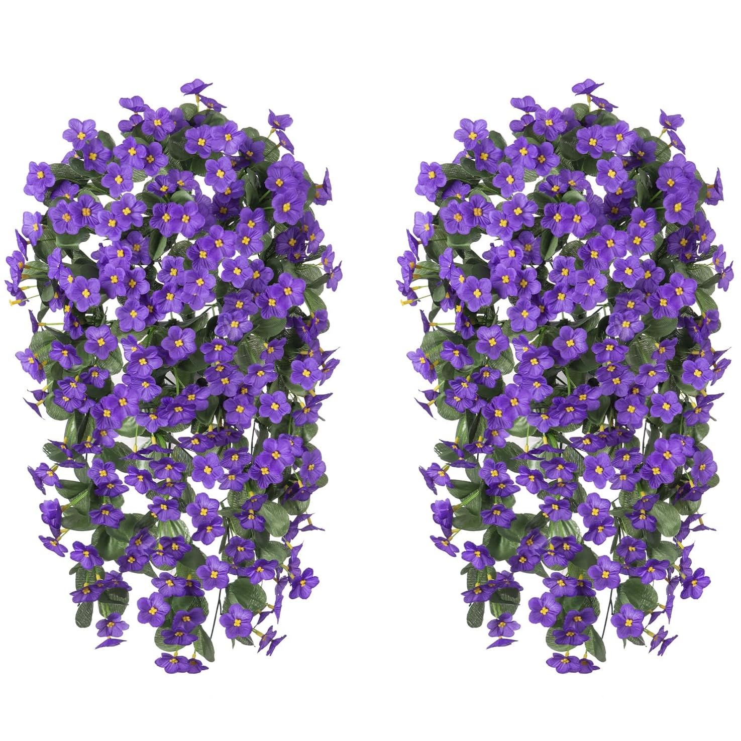 🔥Cozy Fall Decor Sale🔥Artificial Faux Silk UV-Resistant Realistic Violet Orchid Vine