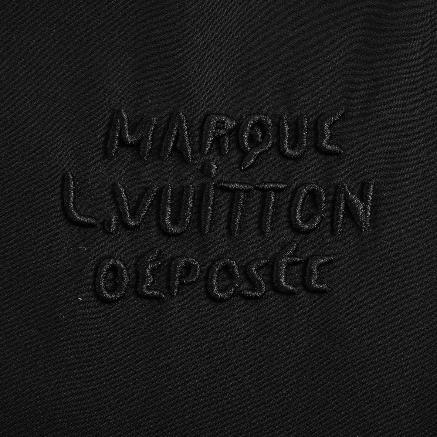 Louis Vuitton Solid Color Drawstring Straight Leg Embroidered Wool Trousers