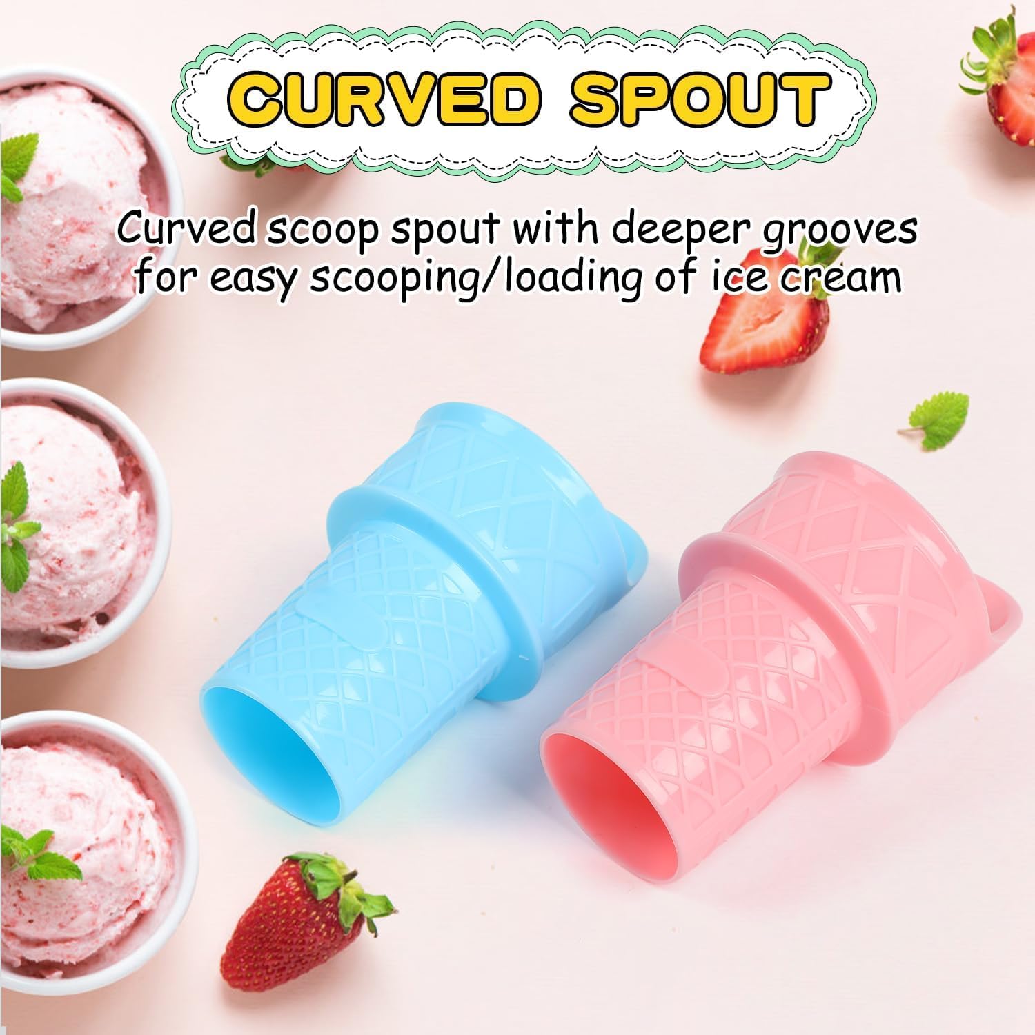 🔥On Sale🔥Plastic Ice Cream Cone Holder 4-Pack