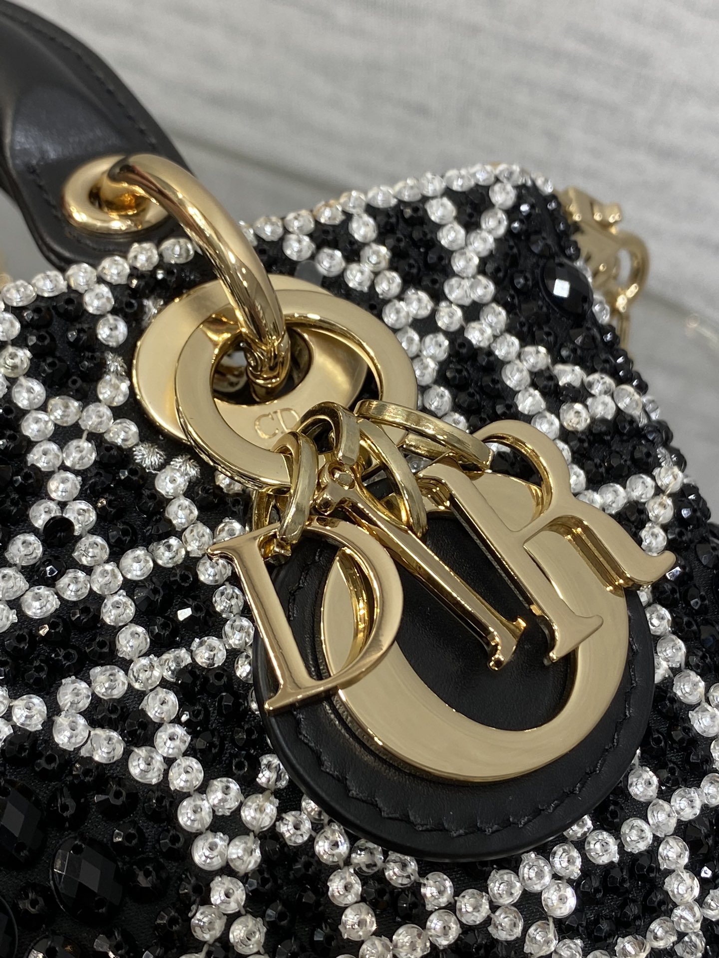 Dior Lady Limited Edition Heavy Beads Horizontal Version Princess Diana Bag