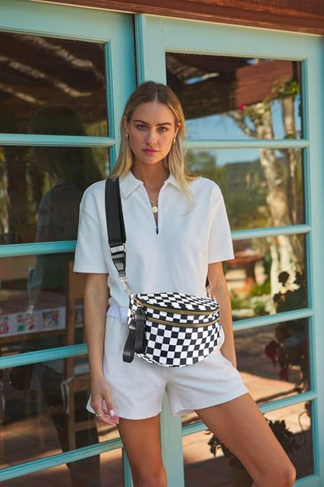 🔥On Sale🔥 Casual Shoulder Bag Multi-pocket Large Crossbody Oxford cloth Checkered Shell Bag
