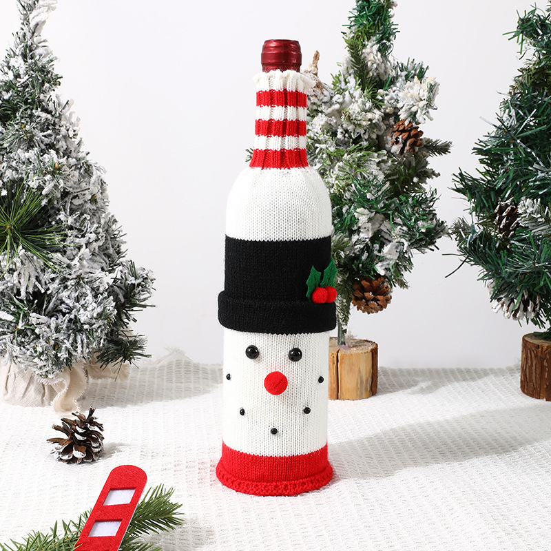 New Christmas bottle set Champagne red wine creative wine set Hotel table restaurant holiday decoration supplies