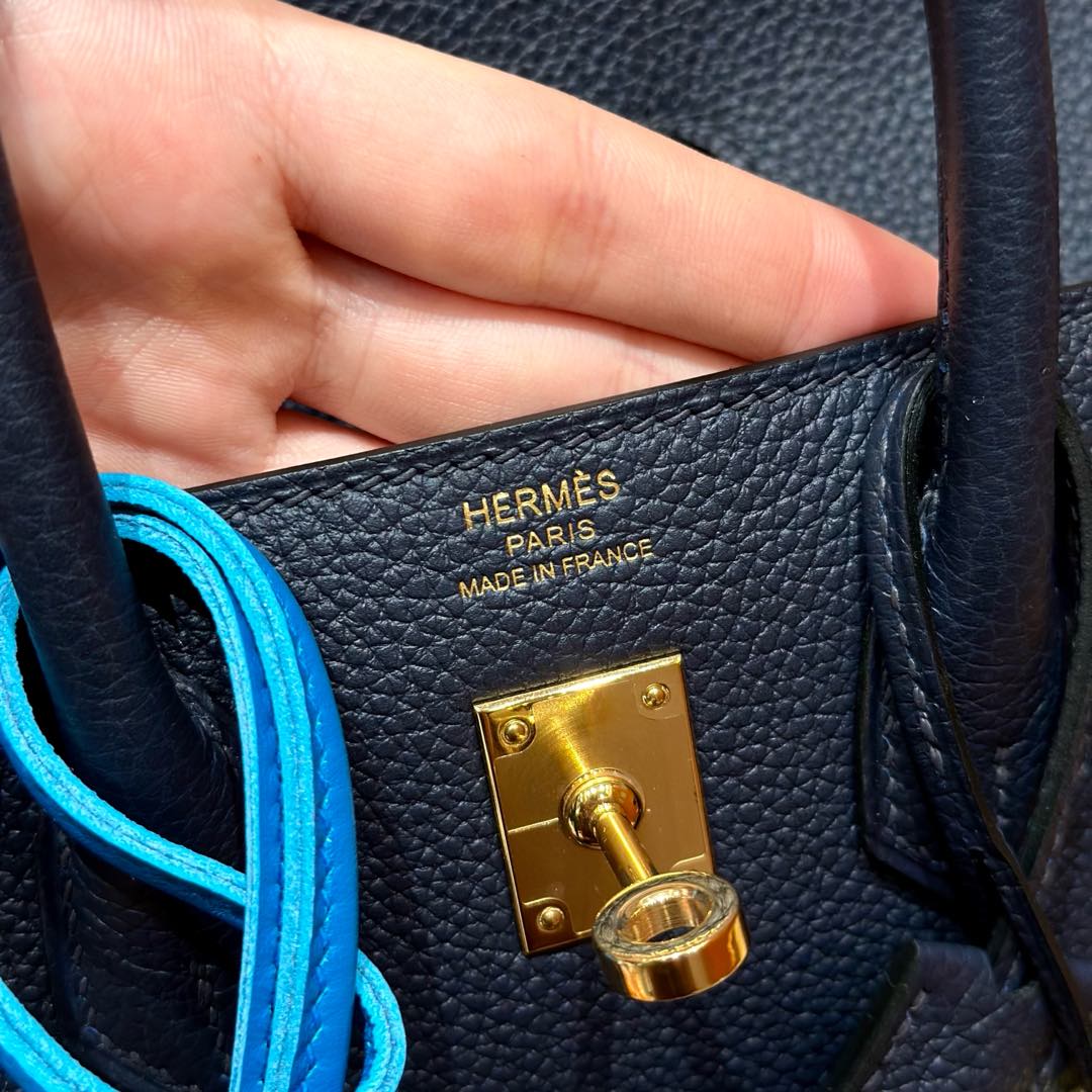 Hermes Birkin 2ZBlue nuit handbag (handmade to order)