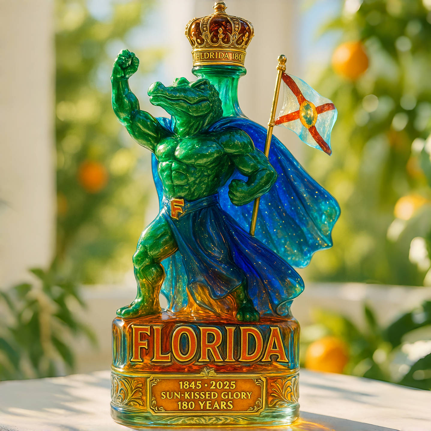 Florida 180th Anniversary Whiskey Bottle
