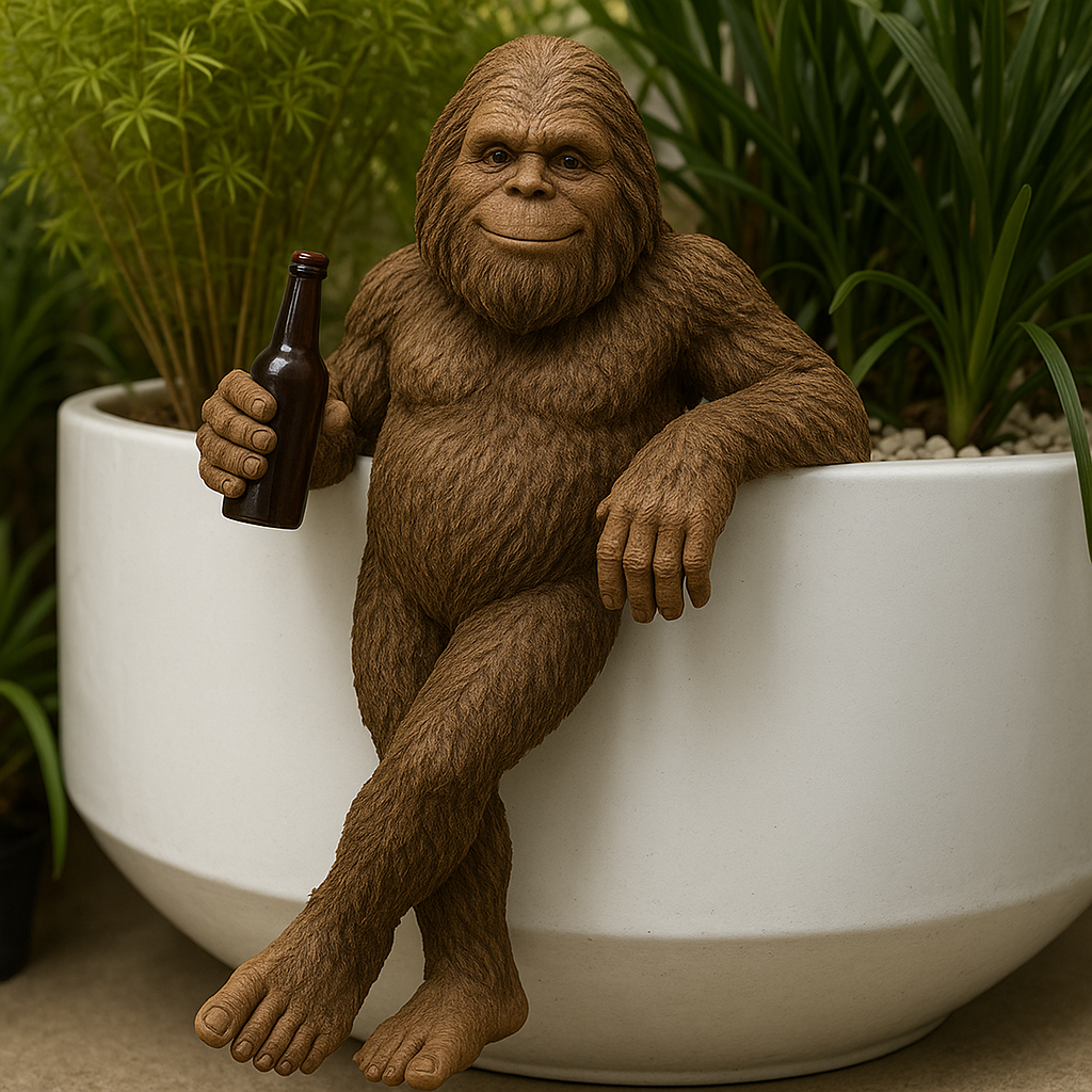 Drinking Little Monster Bonsai Ornament