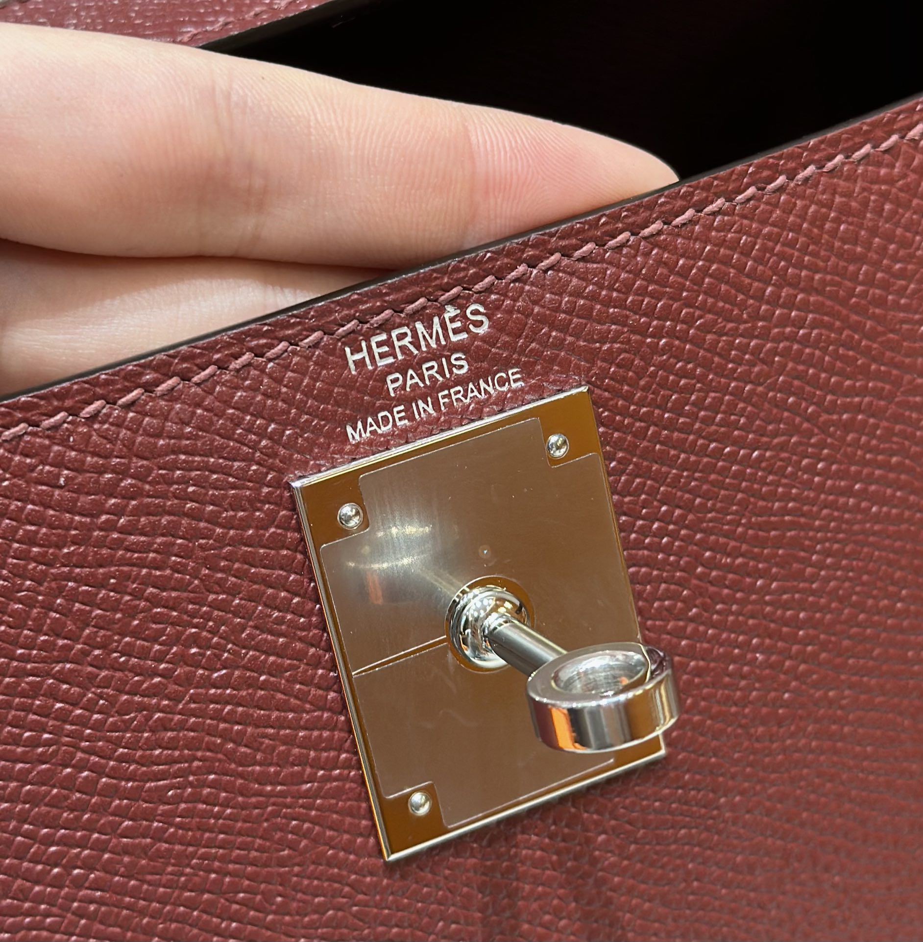 Hermès Kelly 55Rouge H (Handmade to order)