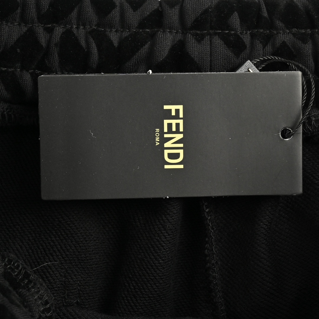 Fendi 24Fw FF flocked all-over print trousers
