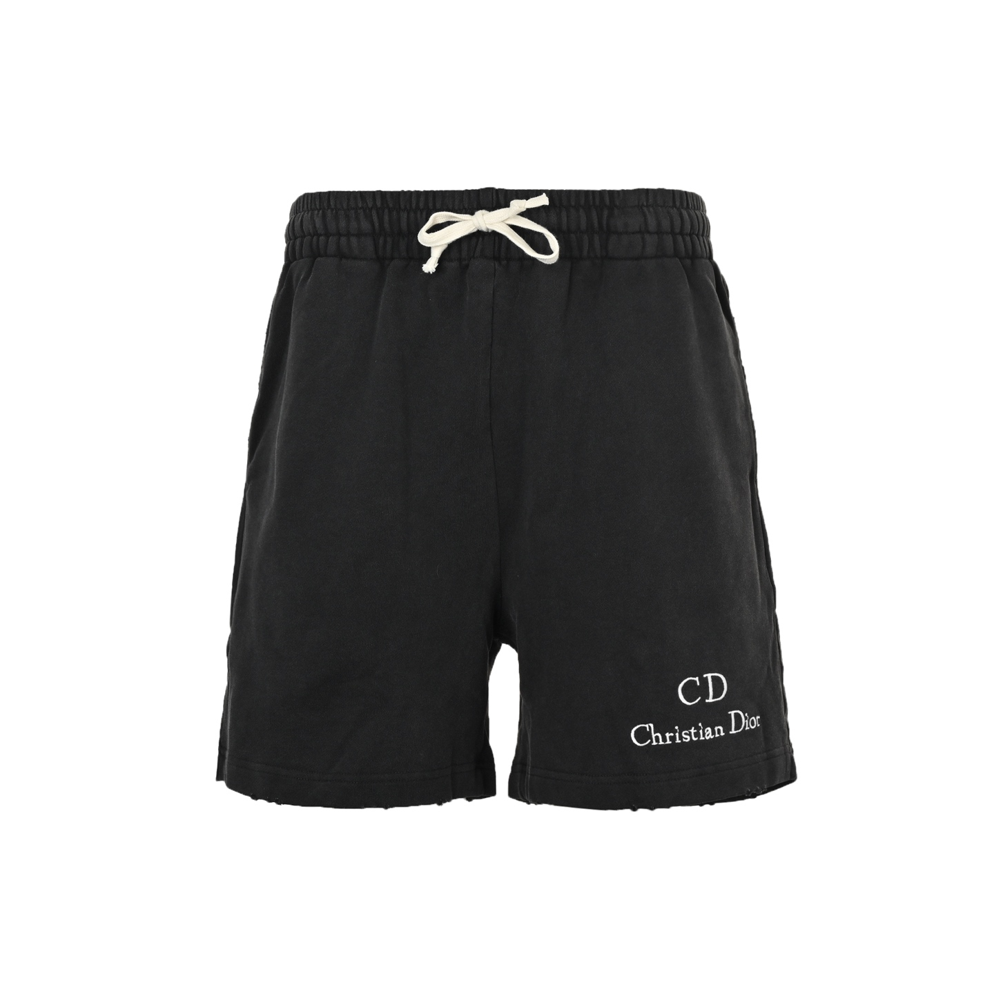 Dior 25ss lettering embroidered washed shorts