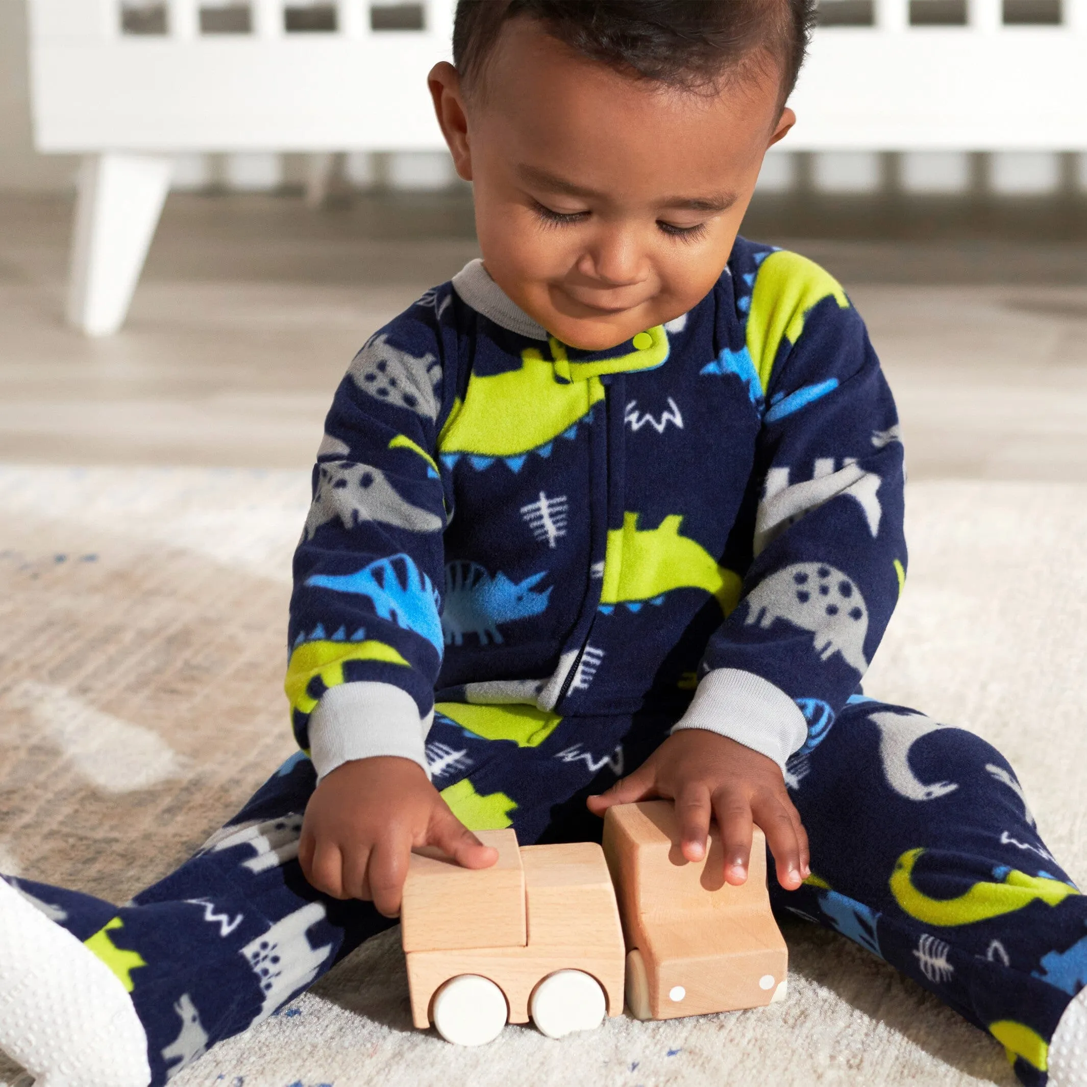 Baby Boys Dinos Fleece Pajamas
