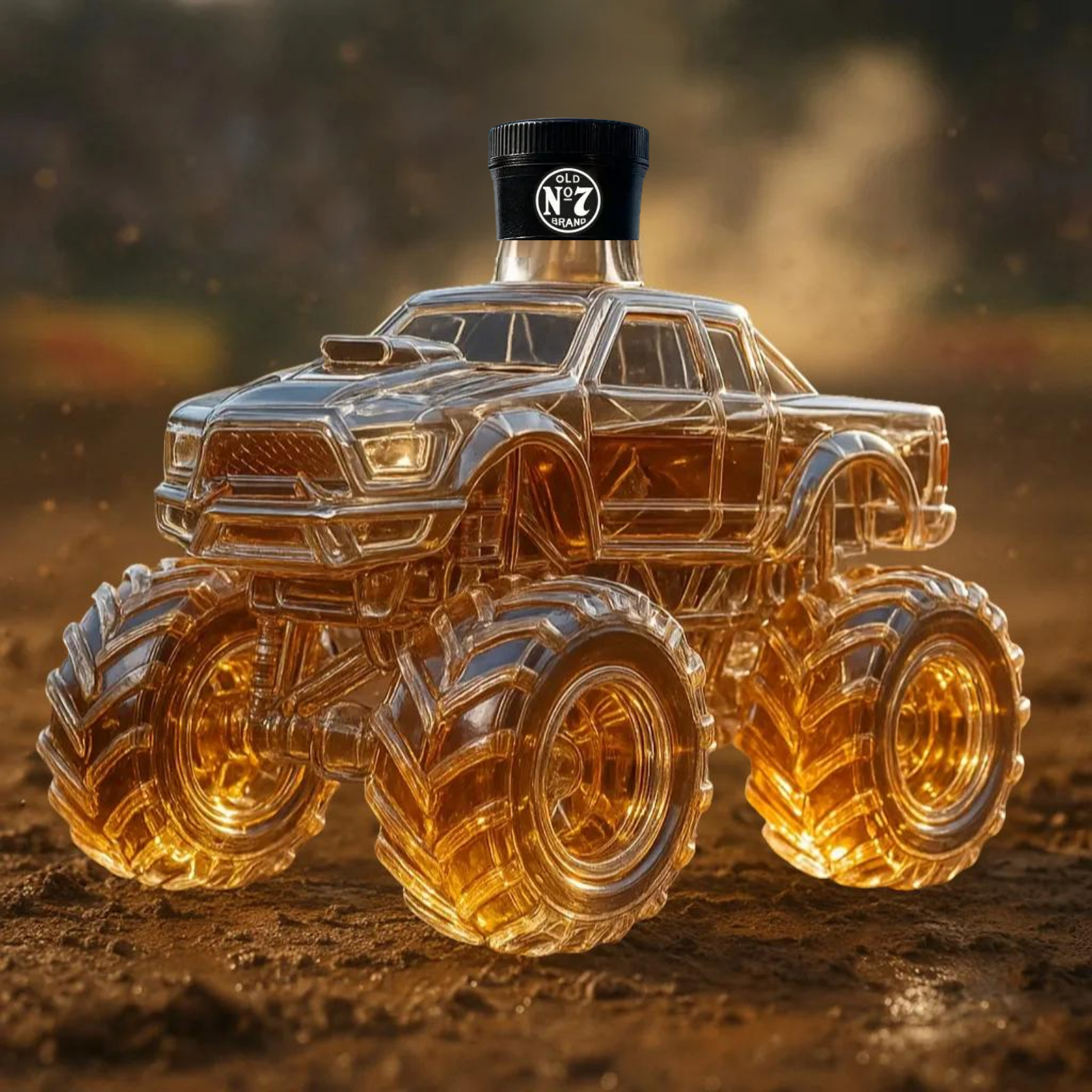 Monster Truck Whiskey Bottle