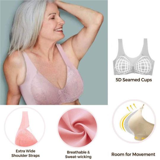 👍2024 Summer New Arrival- 50% OFF💥 Convenient Front Button Traceless Lace Bra--Buy 4 Free Shipping