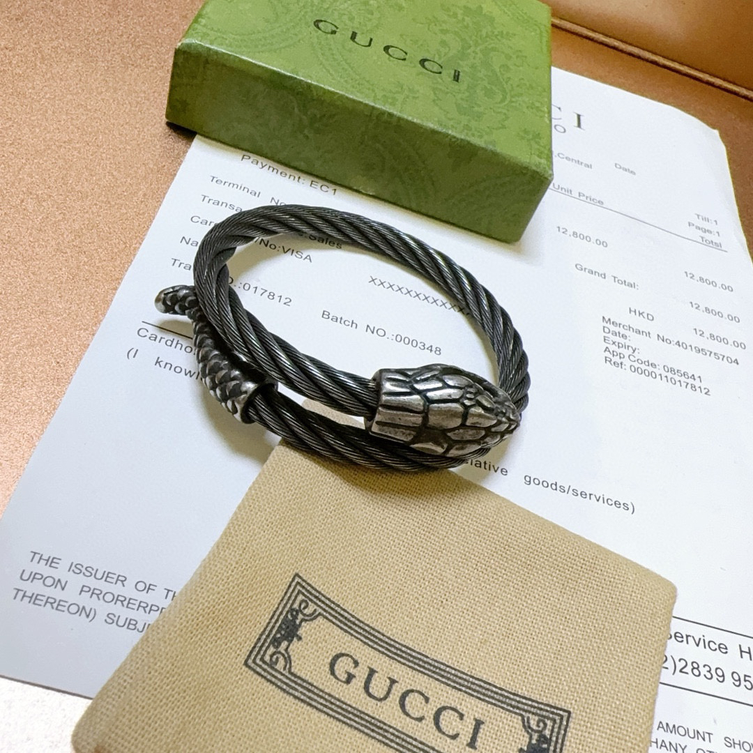 Gucci Wire Rope Snake Head Bracelet