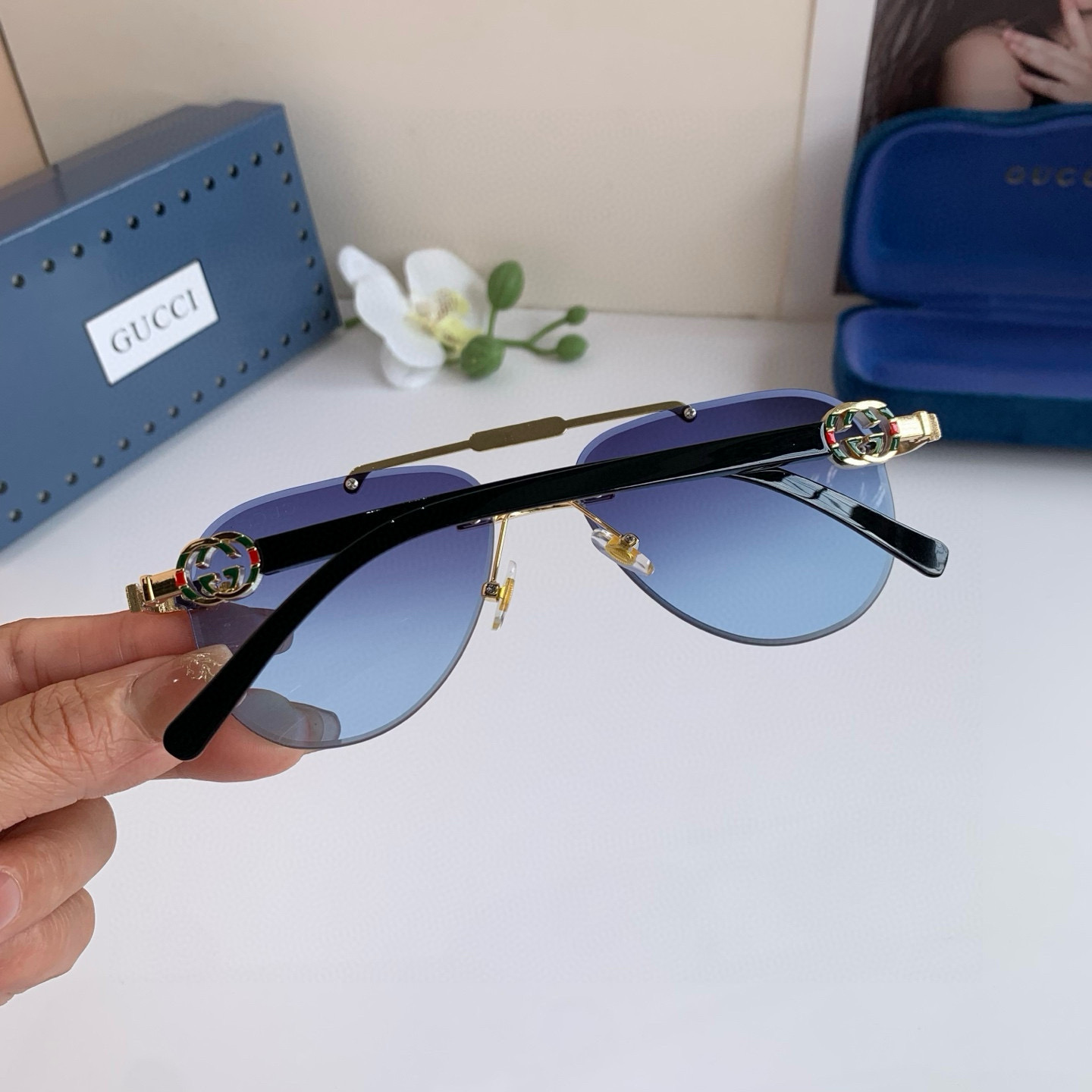 Gucci rimless sunglasses