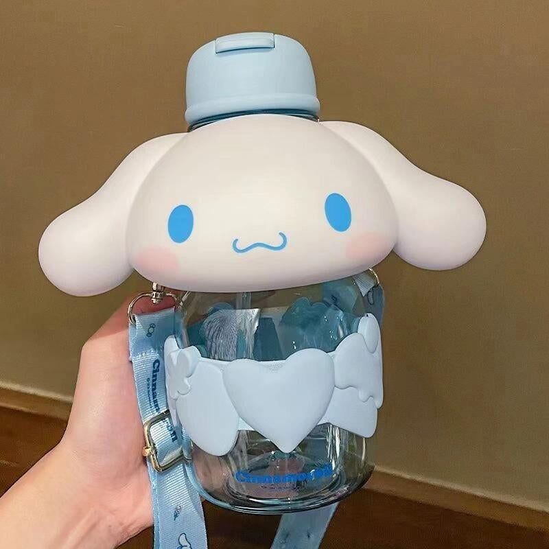 Sanrio Water Bottle with Straw 29oz Women/Teen Girl/School Water Bottles With Strap