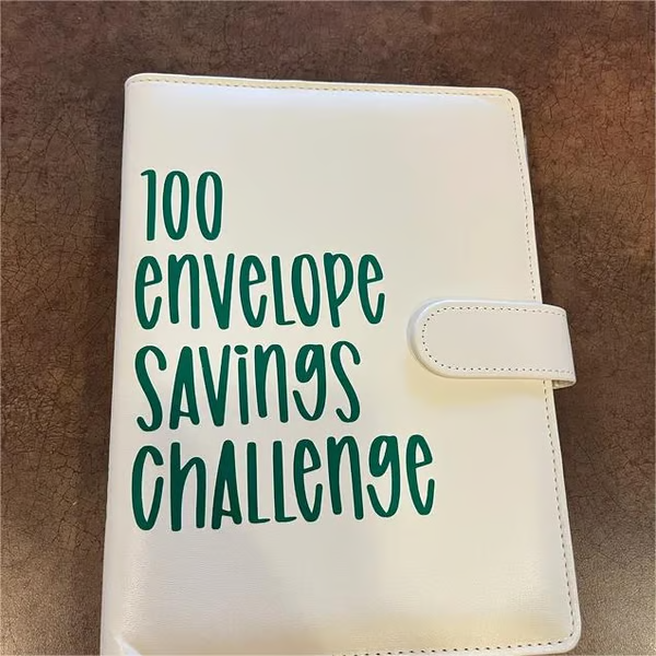 100 Envelope Challenge Binder Set-- A5 Money Saver Budget Binder Book with Cash Envelopes and SAVING CHALLENGE TRACKER
