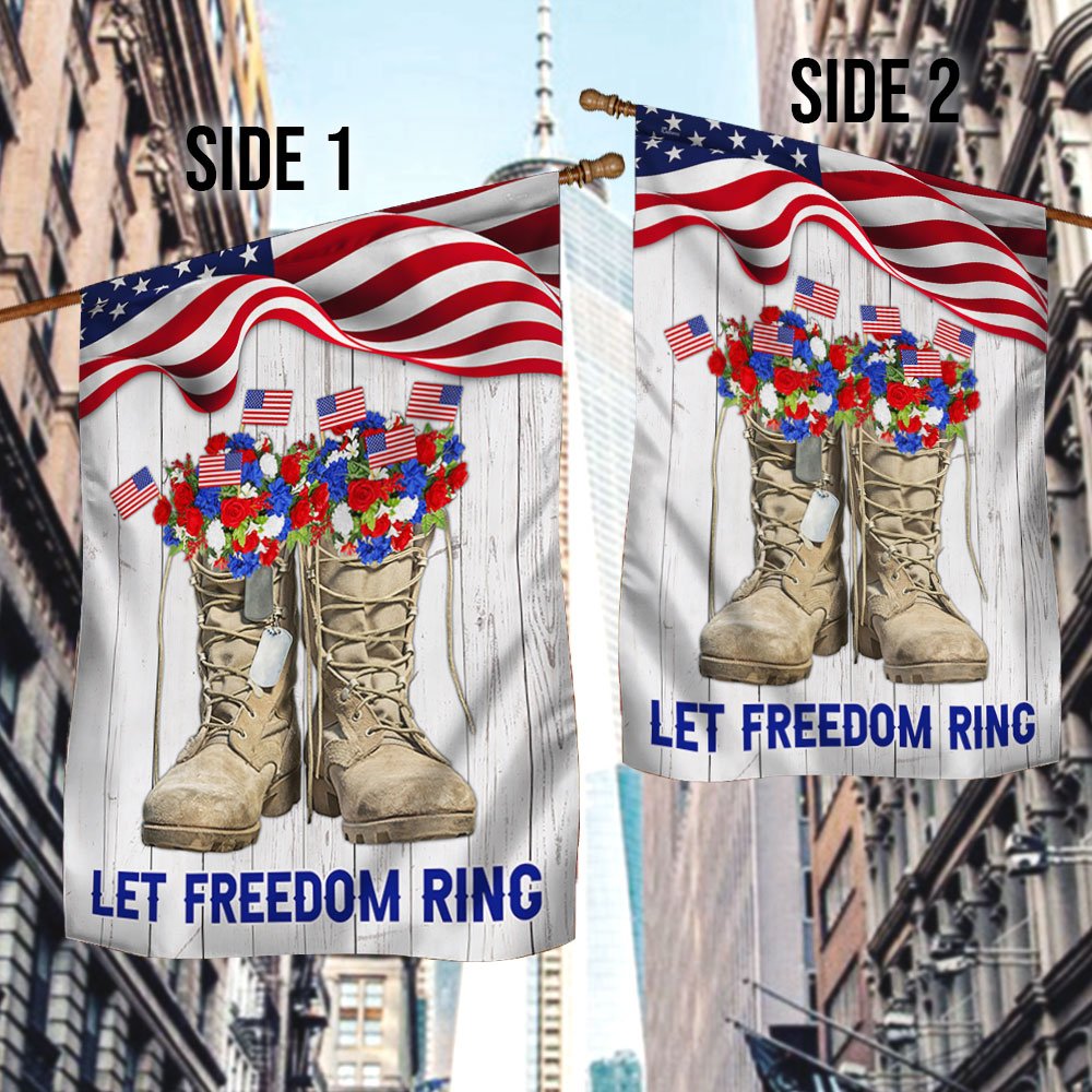 (🔥Last Day Promotion-SAVE 50% OFF)Veteran Boots Flag Thank You Veterans Let Freedom Ring-BUY 2 GET 10% OFF & FREE SHIPPING