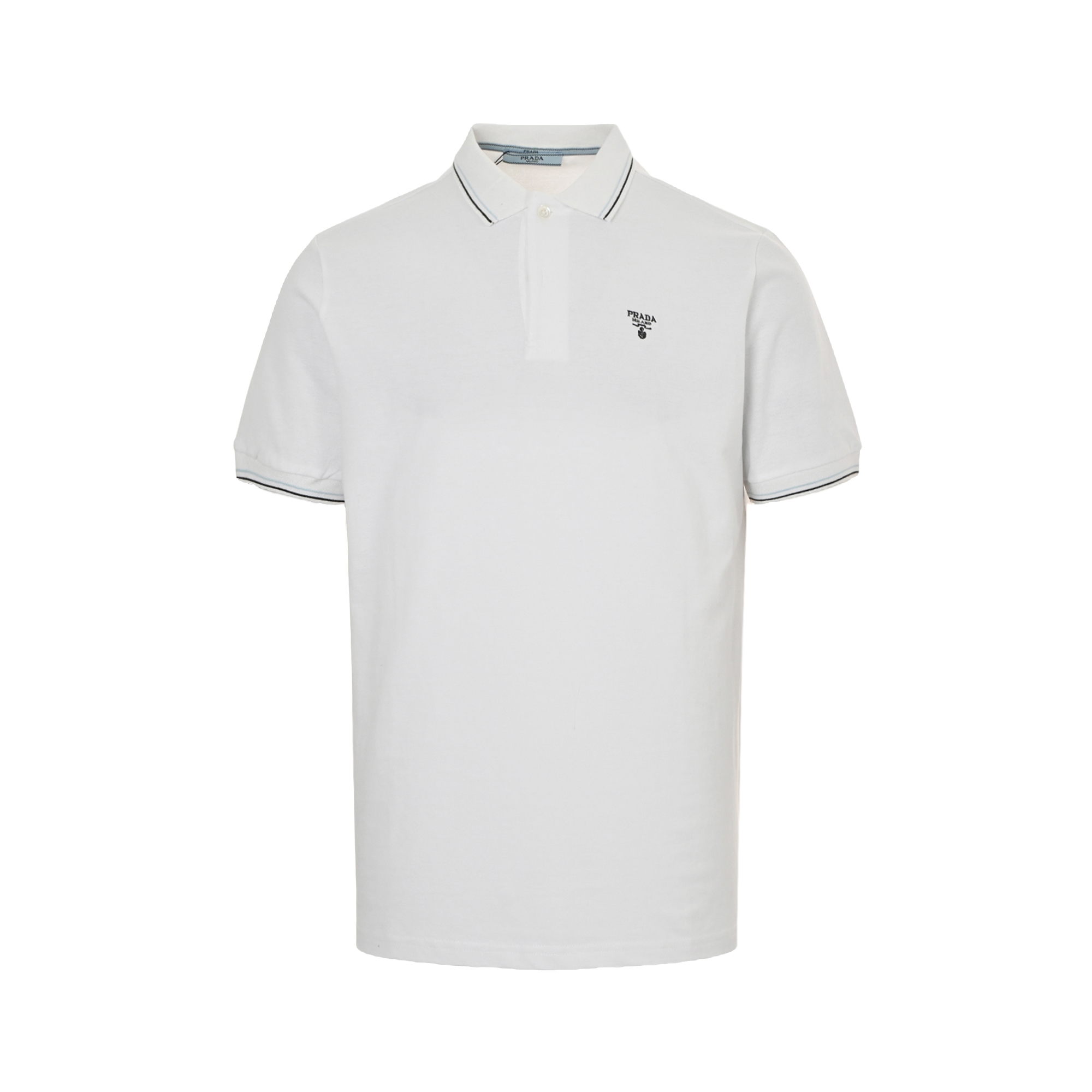 Prada 25ss black triangle logo Polo short sleeve