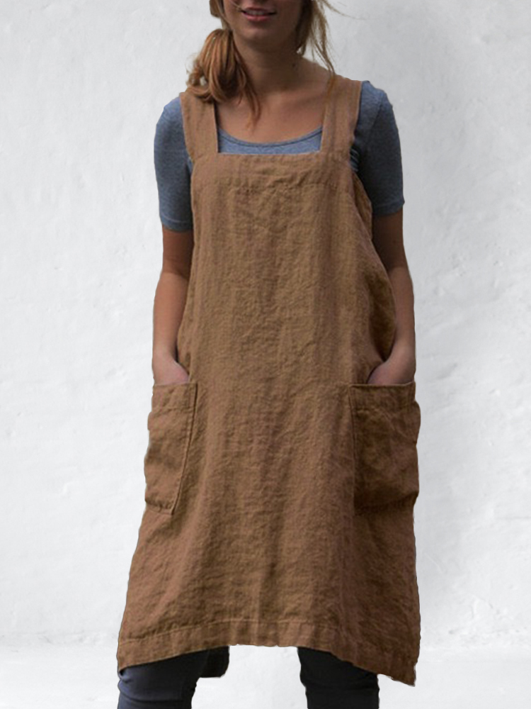 Simple Utility Cross Back Apron