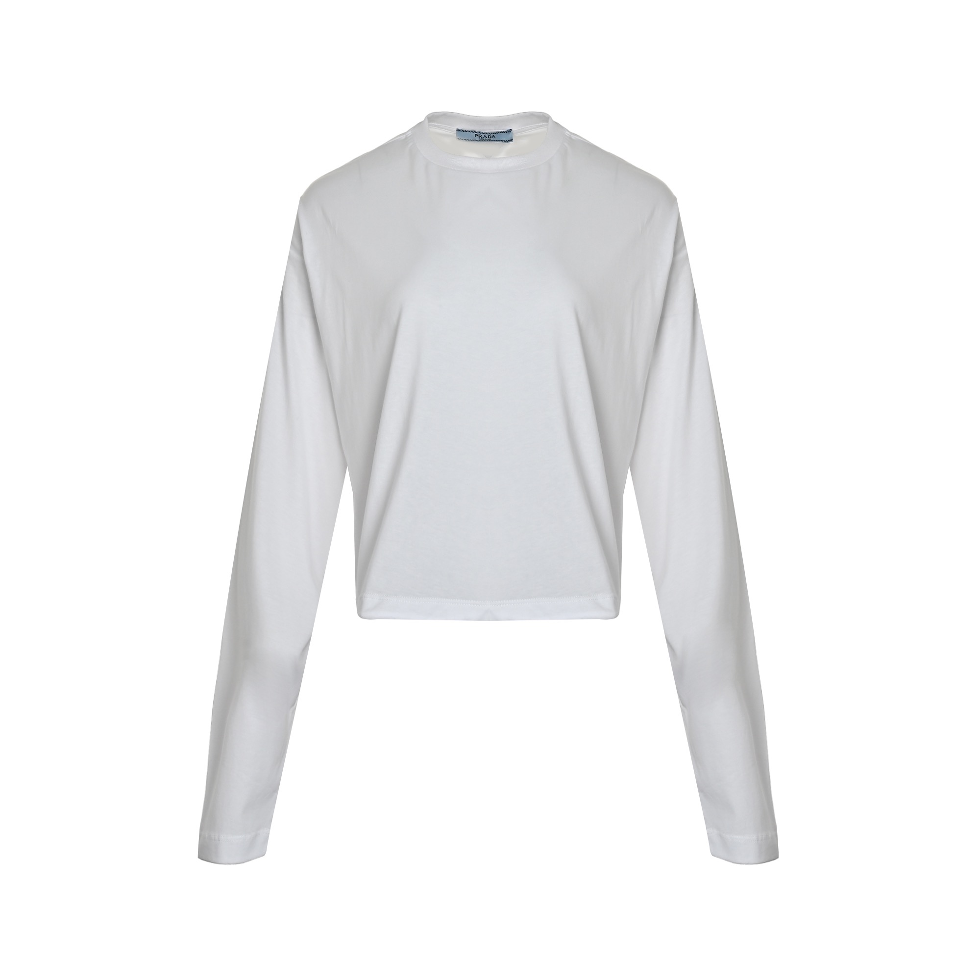 Prada 25ss women's triangle logo long-sleeved T-shirt