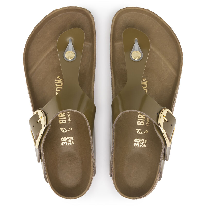 Gizeh Big Buckle Natural Leather Patent B-93226