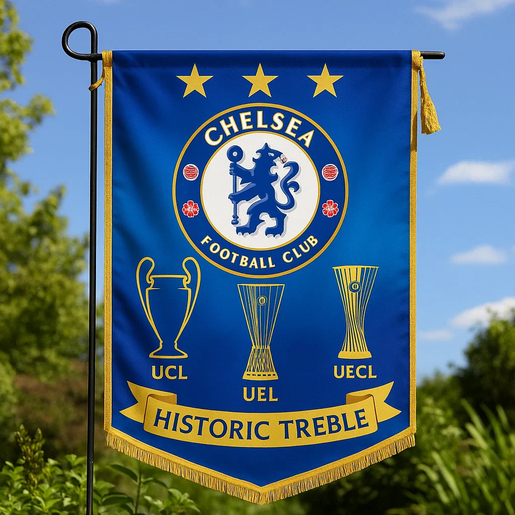 Chelsea Championship commemorative garden flag