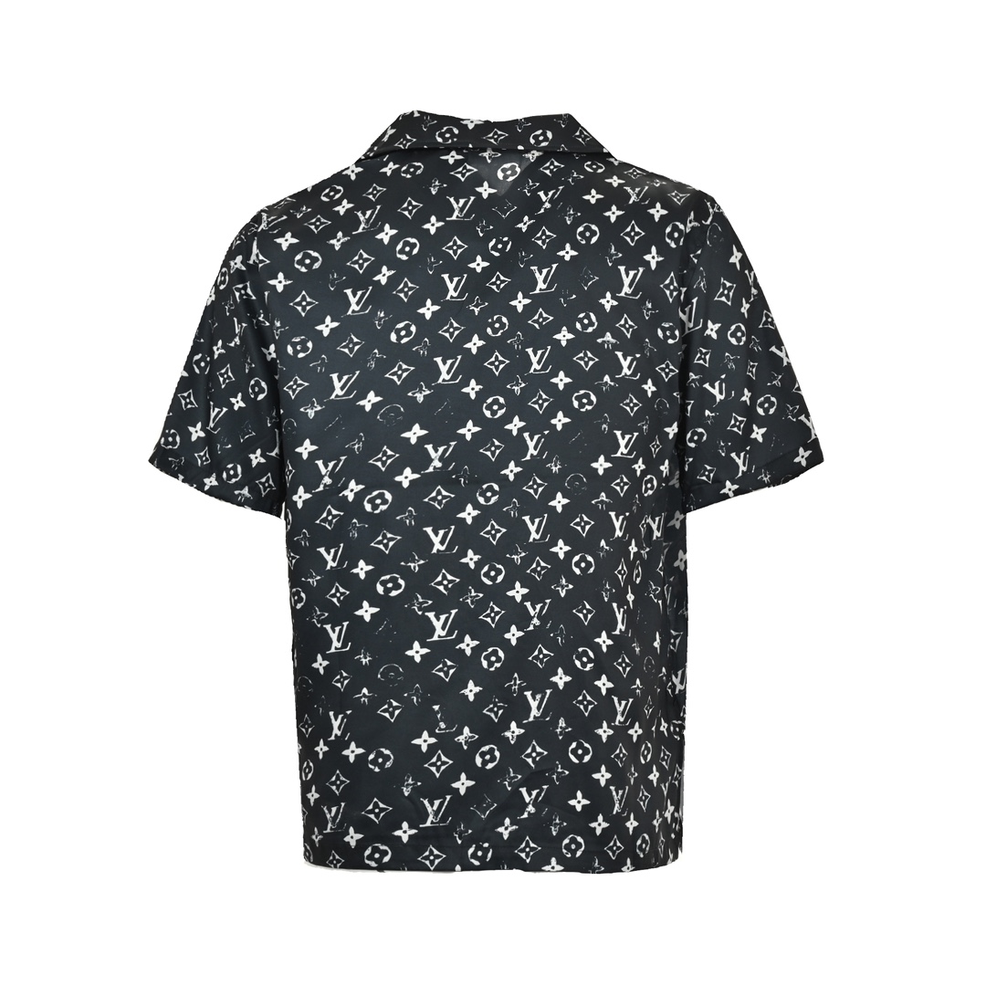 Louis Vuitton 24ss full print monogram silk suit short sleeve shirt