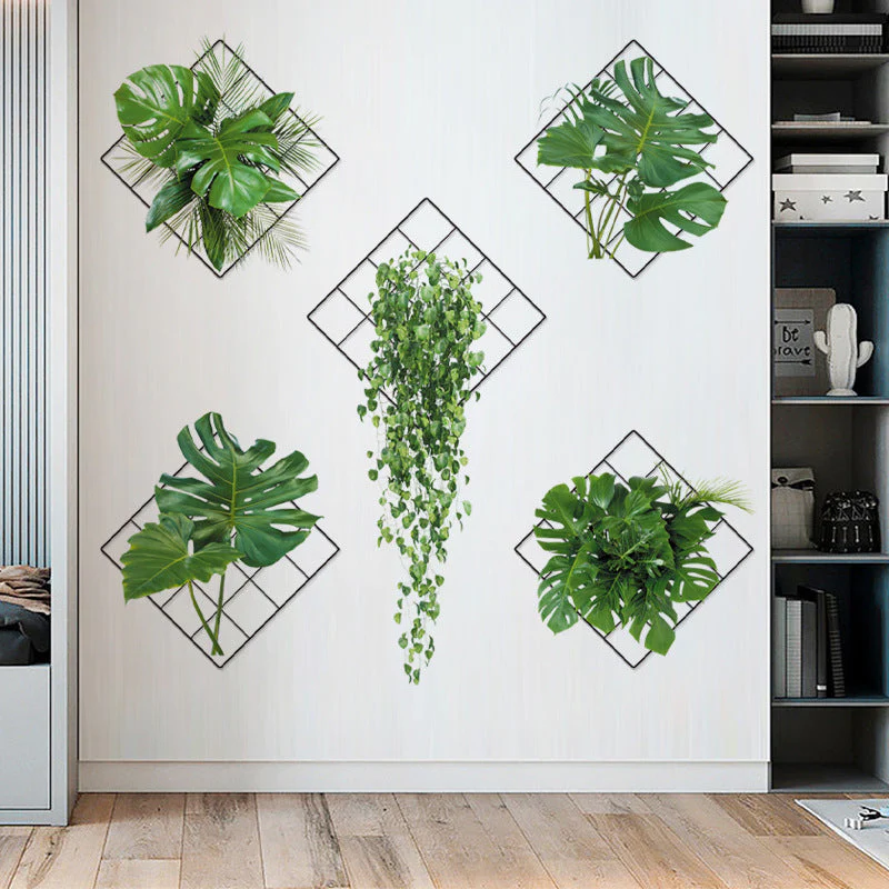 🔥Last Day Promotion-50% OFF🔥12*13inch 3D Plant/Flower Wall Sticker-(1Sets / 5 Pattern)-BUY 4 Sets GET 20% OFF & FREE SHIPPING