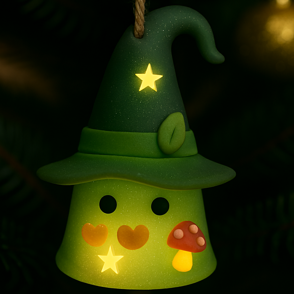 ⭐Cute Witch - Hat Ornaments: Light Up Your Festive Season