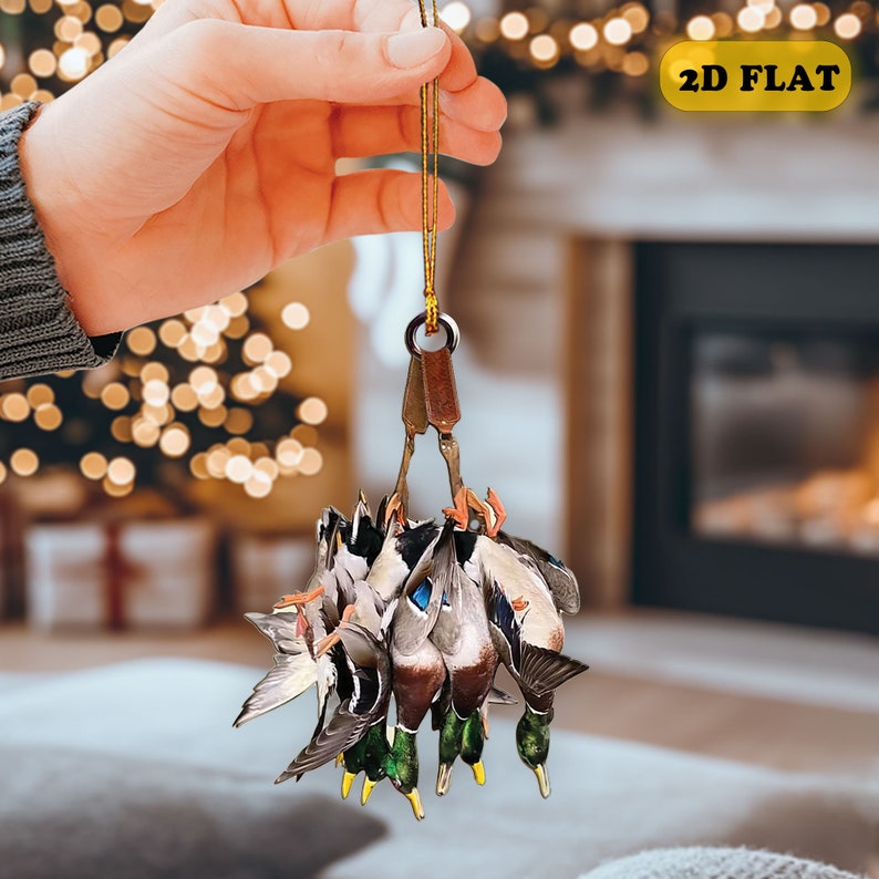 Custom Duck Hunting Christmas Ornament