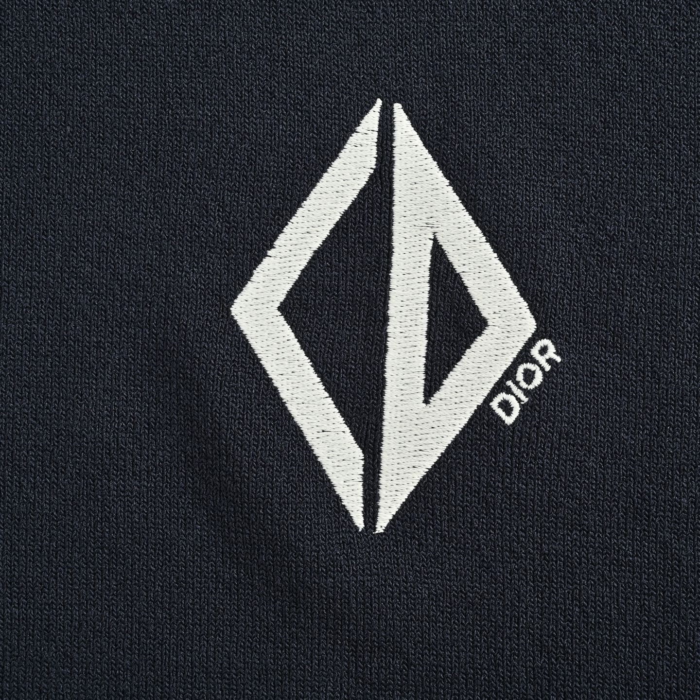 Dior 25ss diamond embroidered knitted short sleeves