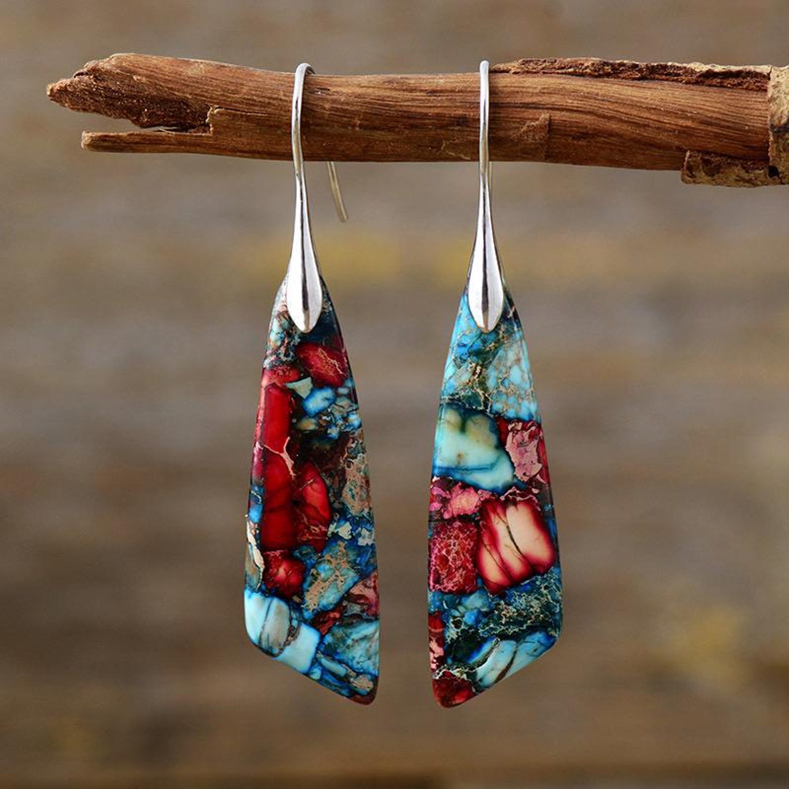 Sea Sediment Drop Earrings
