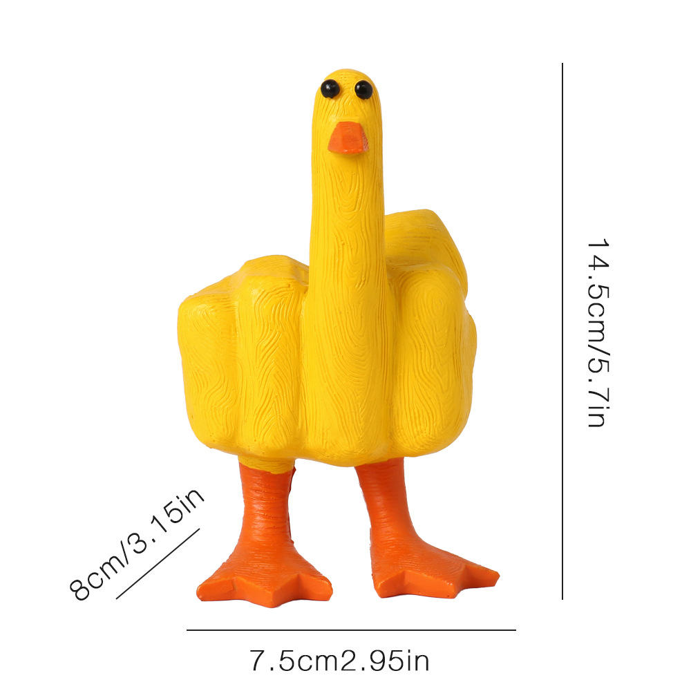 🦆🦆Creative Middle Finger Duck Decoration