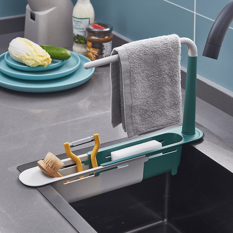 (🔥Early Christmas Hot Sale-48% OFF)Telescopic Sink Storage Rack Holder(Buy 2 Get 1 Free)